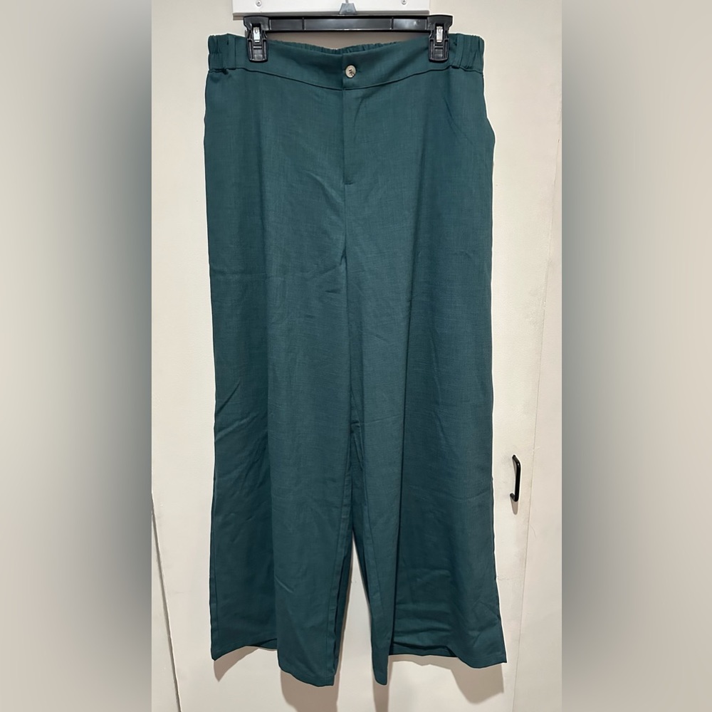 Wideleg Emerald Green Pants XL